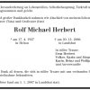 Herbert Rolf Michael 1927-2006Todesanzeige